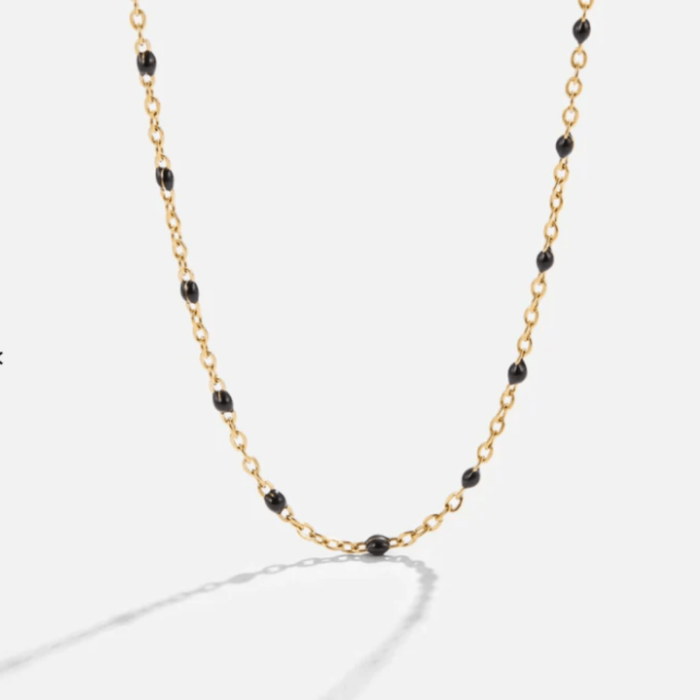 Black Beaded Chain