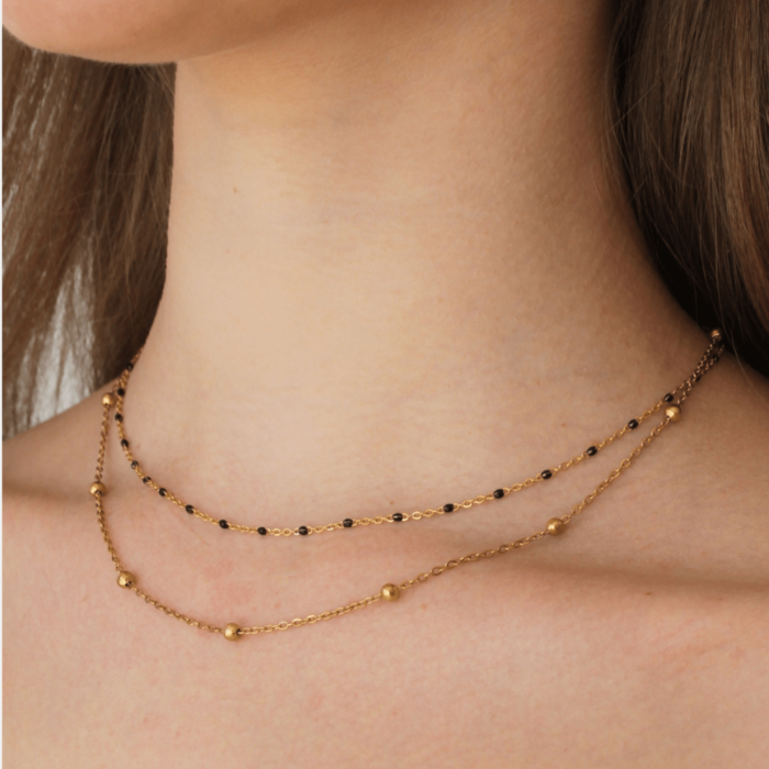 Black Beaded Chain - Image 4